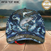 Maxcorners Rainbow Trout Blue Camo Splash Art Multicolor Options Personalized Name (12 Fish Species)