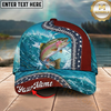 Maxcorners Coho Salmon Patriotic Camo Splash Multicolor Options Personalized Name (12 Fish Species)