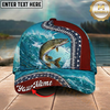 Maxcorners Coho Salmon Patriotic Camo Splash Multicolor Options Personalized Name (12 Fish Species)