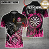 Maxcorners Darts Fire Dragon Flaming Dartboard Multi Options Personalized Name, Team Name Unisex 3D Shirt (4 Colors)