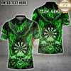 Maxcorners Darts Flaming Eagle Skull Lightning Personalized Name, Team Name 3D Shirt (4 Colors)