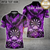 Maxcorners Darts Flaming Eagle Skull Lightning Personalized Name, Team Name 3D Shirt (4 Colors)
