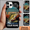 Maxcorners Fishing Retro Target and Fishing Lure Design Personalized Name Phone Case (12 Fish Species)
