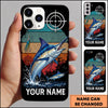 Maxcorners Fishing Retro Target and Fishing Lure Design Personalized Name Phone Case (12 Fish Species)