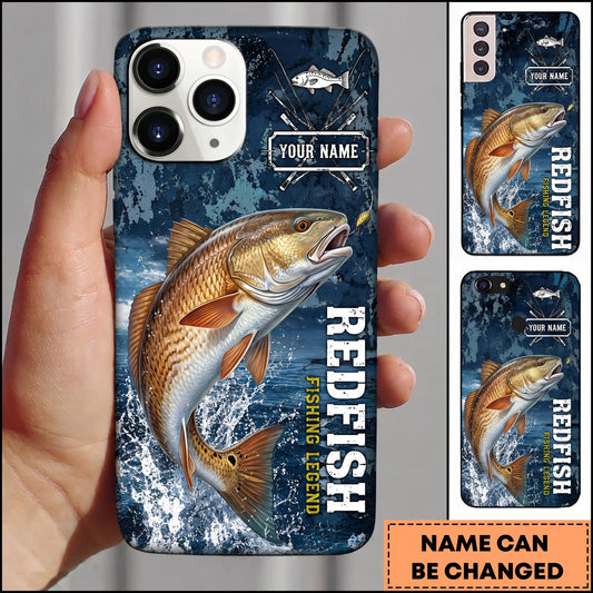 Maxcorners Fishing Fishing Legend Design Personalized Name Phone Case (12 Fish Species)