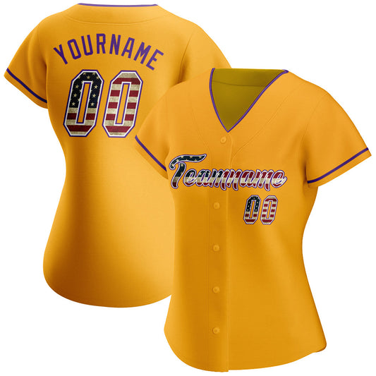 Maxcorners Custom Navy Vintage USA Flag-Cream Premium Sleeveless Baseball Jersey LM0210