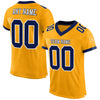Maxcorners Custom Gold Navy-White Mesh Authentic Football Jersey LM2605