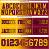 Maxcorners Custom Maroon Gold-Black Authentic Gradient Fashion Football Jersey LM2605