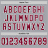 Maxcorners Custom Gray Maroon-White Mesh Authentic Throwback Football Jersey LM2605
