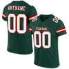 Maxcorners Custom Green White-Red Mesh Authentic Football Jersey LM2605