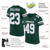 Maxcorners Custom Green White-Gray Mesh Authentic Football Jersey LM2605