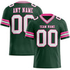Maxcorners Custom Green White-Pink Authentic Football Jersey LM2605