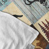 Maxcorners Rustic Moose Lodge Blanket - Cozy Cabin & Lakehouse Decor for Outdoor Lovers LM1611
