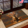 Maxcorners Deer Smoking & Bar Glassware Doormat - Funny Hunting Cabin Rug, Man Cave & Outdoor Decor Gift LM1611