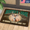 Maxcorners Personalized Hunter Lodge Deer Doormat - Custom Year, Rustic Cabin Welcome Mat for Hunters & Outdoor Decor LM1611