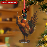 Maxcorners Personalized Funny Pheasant Acrylic Ornament - Custom Christmas Gift for Hunters & Bird Lovers LM0411