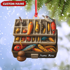 Maxcorners Personalized Fishing Tackle Box Acrylic Ornamen - Custom Name Christmas Ornament for Fishermen, Anglers & Outdoor Lovers LM0411