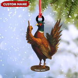 Maxcorners Personalized Funny Pheasant Acrylic Ornament - Custom Christmas Gift for Hunters & Bird Lovers LM0411