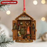 Maxcorners Personalized Hunter Gear Acrylic Ornament - Custom Name - Sleep Hunt Repeat Christmas Gift for Hunters LM0411