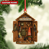 Maxcorners Personalized Hunter Gear Acrylic Ornament - Custom Name - Sleep Hunt Repeat Christmas Gift for Hunters LM0411