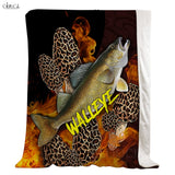 Maxcorners Walleye Fishing 3D Quilt - Blanket