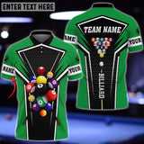 Maxcorners Billiards Ball Colourful Personalized 3D Polo Shirt