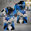 Maxcorners Bowling Black Paint Splash Bowling Ball Pins Design Multicolor Customized Name Team Name 3D Shirts