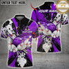 Maxcorners Bowling Black Paint Splash Bowling Ball Pins Design Multicolor Customized Name Team Name 3D Shirts