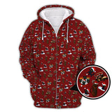 Maxcorners Christmas Golf Shirt, Crazy Pattern Golf Shirt For Pet Lover, Funny Cat Golf Shirt For Men