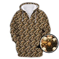 Maxcorners French Bulldog Golf Shirt For Men,Funny Pattern Golf Shirt, Dog Golf Shirt For Golfer