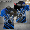 Maxcorners Bowling Fire Flames Explosion Red Black Splash Multi Options Personalized Name, Team Name Unisex 3D Shirt (8 Colors)