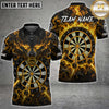 Maxcorners Darts Glowing Eyes Fierce Wolf Head Flame Aura Darts Dartboard Target Bullseye Multi Options Personalized Name, Team Name Unisex 3D Shirt (5 Colors)