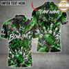 Maxcorners Bowling Crew Graffiti Crown Graphic Personalized Name, Team Name Unisex 3D Shirt (7 Colors)