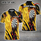 Maxcorners Personalized Your Name, Team Name Dart Fire 3D Shirt