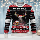 Maxcorners Hunting Beer (Multi Animal Options) Merry Christmas All Over Print Sweater