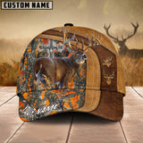 Maxcorners  Cross America Hunting Deer Leather Pattern Personalized Hats 3D Multicolored