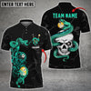 Maxcorners Billiards 8 Ball & 9 Ball Snake Skull Personalized Name 3D Shirt (Multi Color Options)
