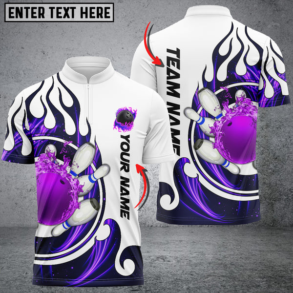 Maxcorners Fire Blaster Bowling And Pins Multicolor Option Customized Name 3D Shirt
