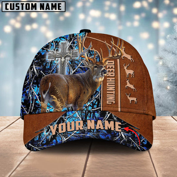 Maxcorners Hunting Deer Under God Personalized Hats 3D Multicolored