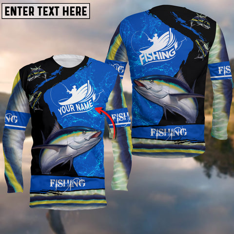 Maxcorners Fishing Tuna Customize Name 3D Shirts