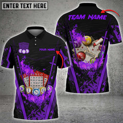 Maxcorners Bingo Fire Grunge Multicolor Option Customized Name 3D Shirt