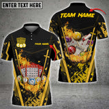 Maxcorners Bingo Fire Grunge Multicolor Option Customized Name 3D Shirt