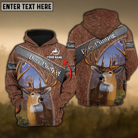 Maxcorners Custom Name Hunting Deer 3 Shirt 3D All Over Printed Clothes