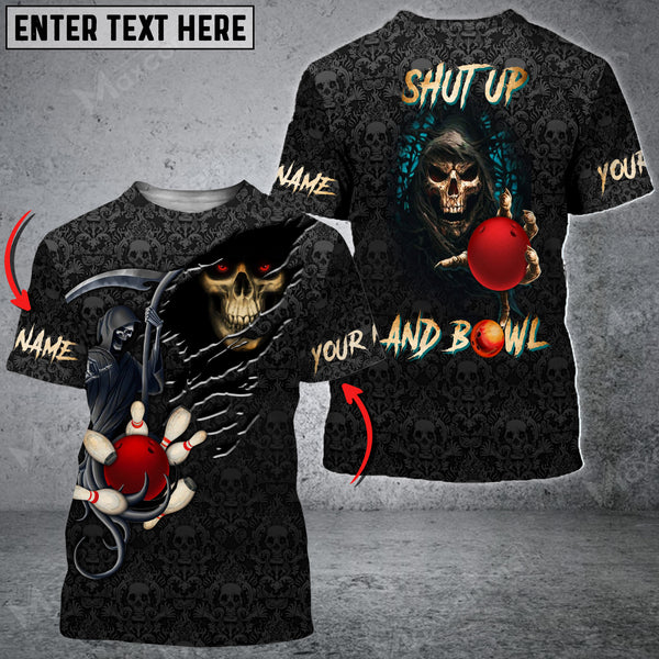 Maxcorners Bowling And Pins Reaper Customized Name 3D Shirt