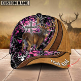 Maxcorners Cross America Hunting Deer Leather Pattern 2 Personalized Hats 3D Multicolored