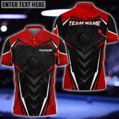 Maxcorners Billiards Fire Ball 8 Personalized Name, Team Name Unisex Shirt ( Multicolor Options )