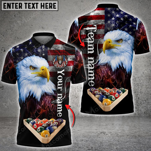 Maxcorners Billiards American Eagle Ball 8 Personalized Unisex Shirt