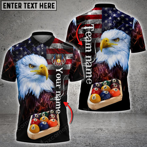 Maxcorners Billiards American Eagle Ball 9 Personalized Unisex Shirt