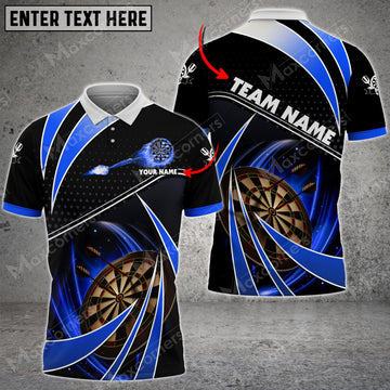 Maxcorners Darts Tornado Light Color Options Personalized Name, Team Name Unisex 3D Shirt