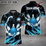 Maxcorners Bowling And Pins Breath Of Thunder Multicolor Option Customized Name 3D Shirt